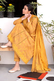 Cross Stitch Uraan Premium Lawn Unstitched 3Pc Suit D-24 MUSTARD ORIANE