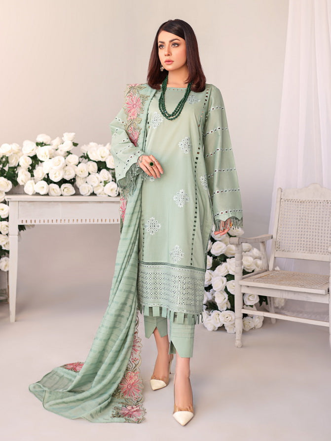 Baharaan by Humdum Unstitched Chikankari Embroidered Lawn 3 Piece D-01