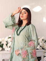 Baharaan by Humdum Unstitched Chikankari Embroidered Lawn 3 Piece D-01