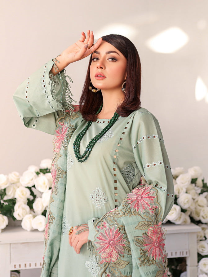 Baharaan by Humdum Unstitched Chikankari Embroidered Lawn 3 Piece D-01