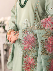 Baharaan by Humdum Unstitched Chikankari Embroidered Lawn 3 Piece D-01