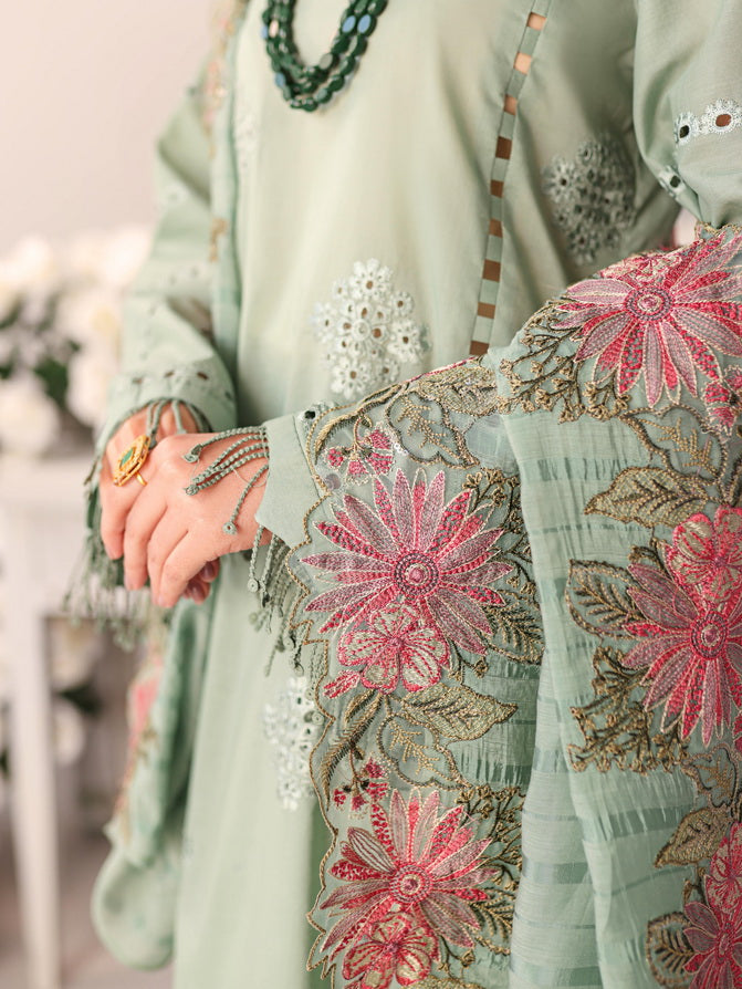 Baharaan by Humdum Unstitched Chikankari Embroidered Lawn 3 Piece D-01