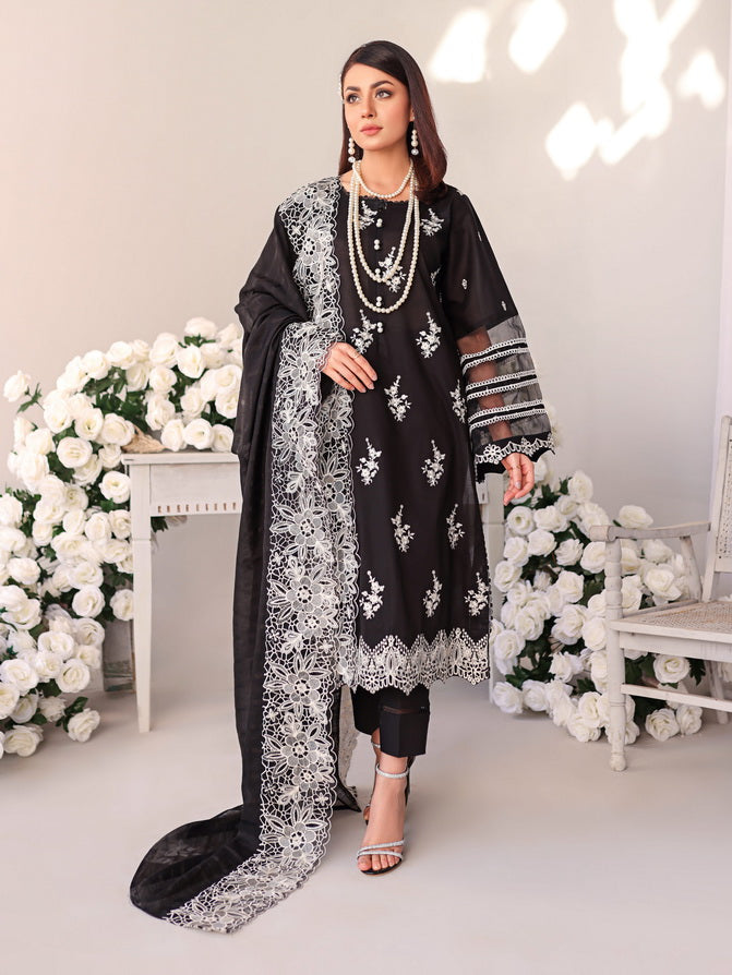 Baharaan by Humdum Unstitched Chikankari Embroidered Lawn 3 Piece D-03