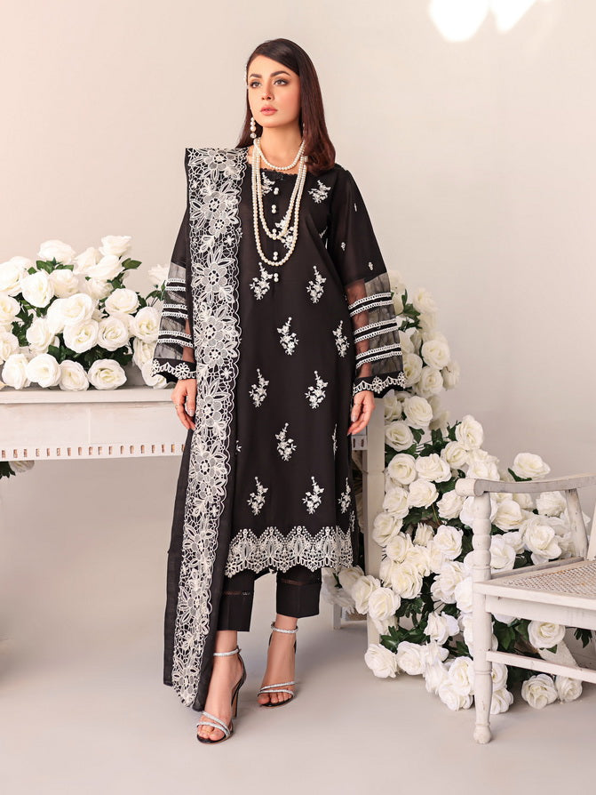 Baharaan by Humdum Unstitched Chikankari Embroidered Lawn 3 Piece D-03