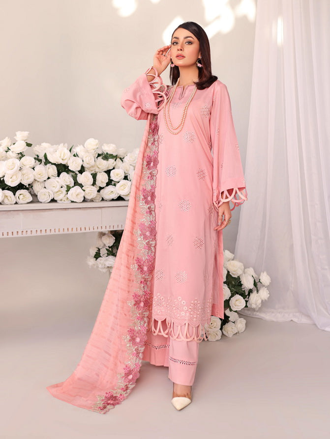 Baharaan by Humdum Unstitched Chikankari Embroidered Lawn 3 Piece D-04
