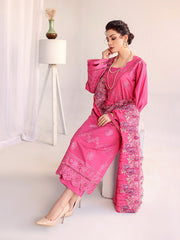 Baharaan by Humdum Unstitched Chikankari Embroidered Lawn 3 Piece D-07