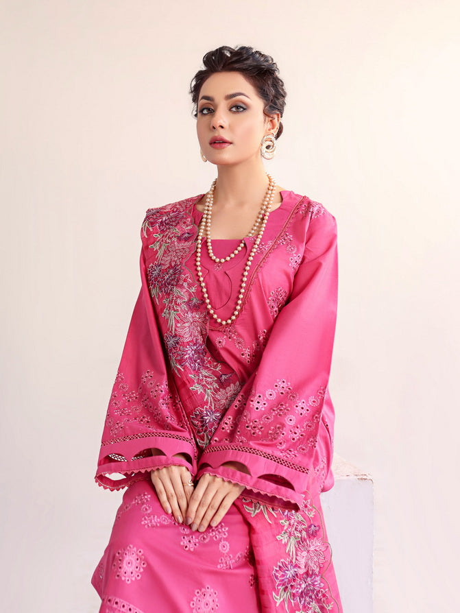 Baharaan by Humdum Unstitched Chikankari Embroidered Lawn 3 Piece D-07