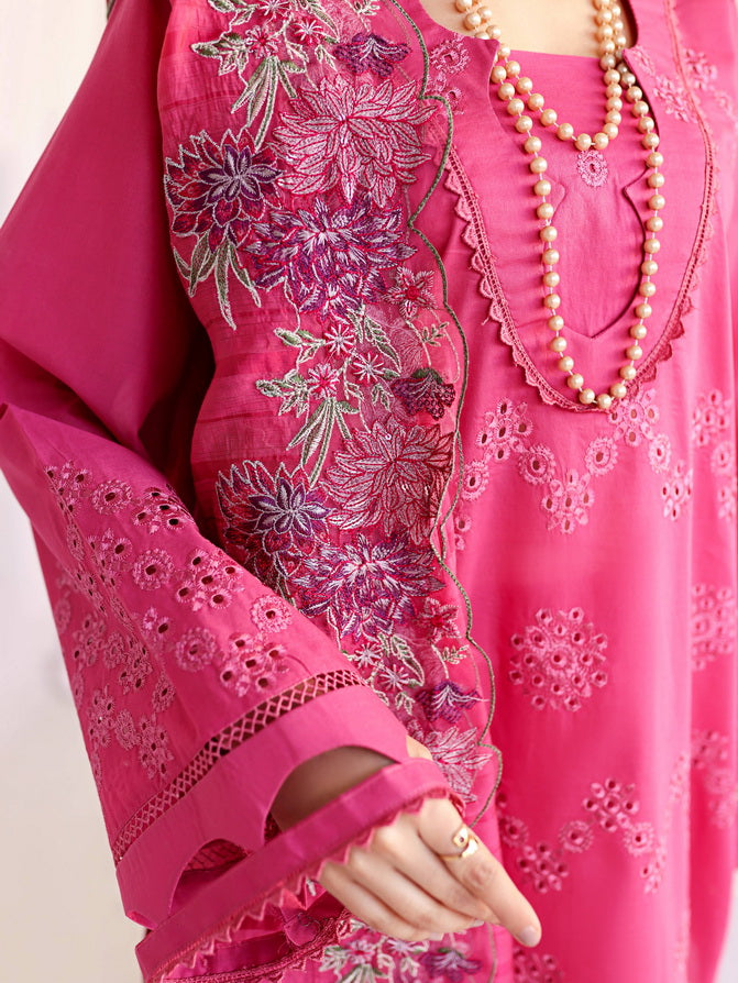 Baharaan by Humdum Unstitched Chikankari Embroidered Lawn 3 Piece D-07