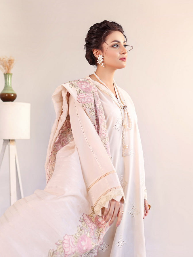 Baharaan by Humdum Unstitched Chikankari Embroidered Lawn 3 Piece D-05