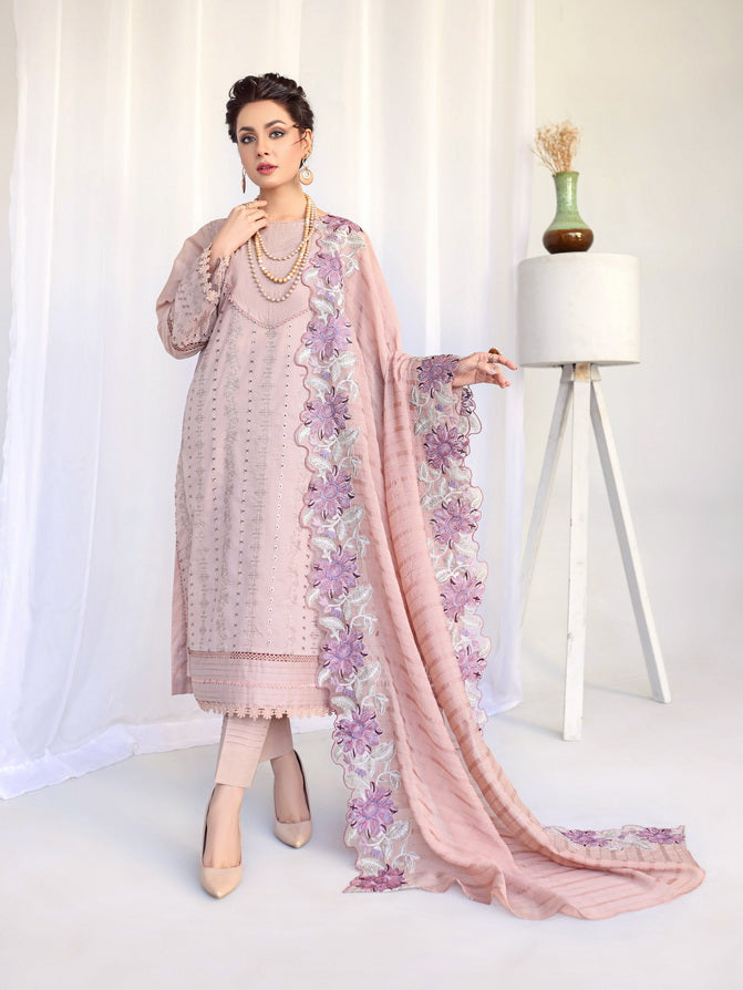 Baharaan by Humdum Unstitched Chikankari Embroidered Lawn 3 Piece D-09