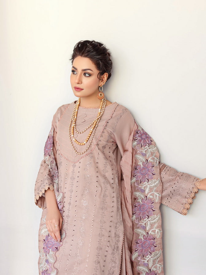 Baharaan by Humdum Unstitched Chikankari Embroidered Lawn 3 Piece D-09