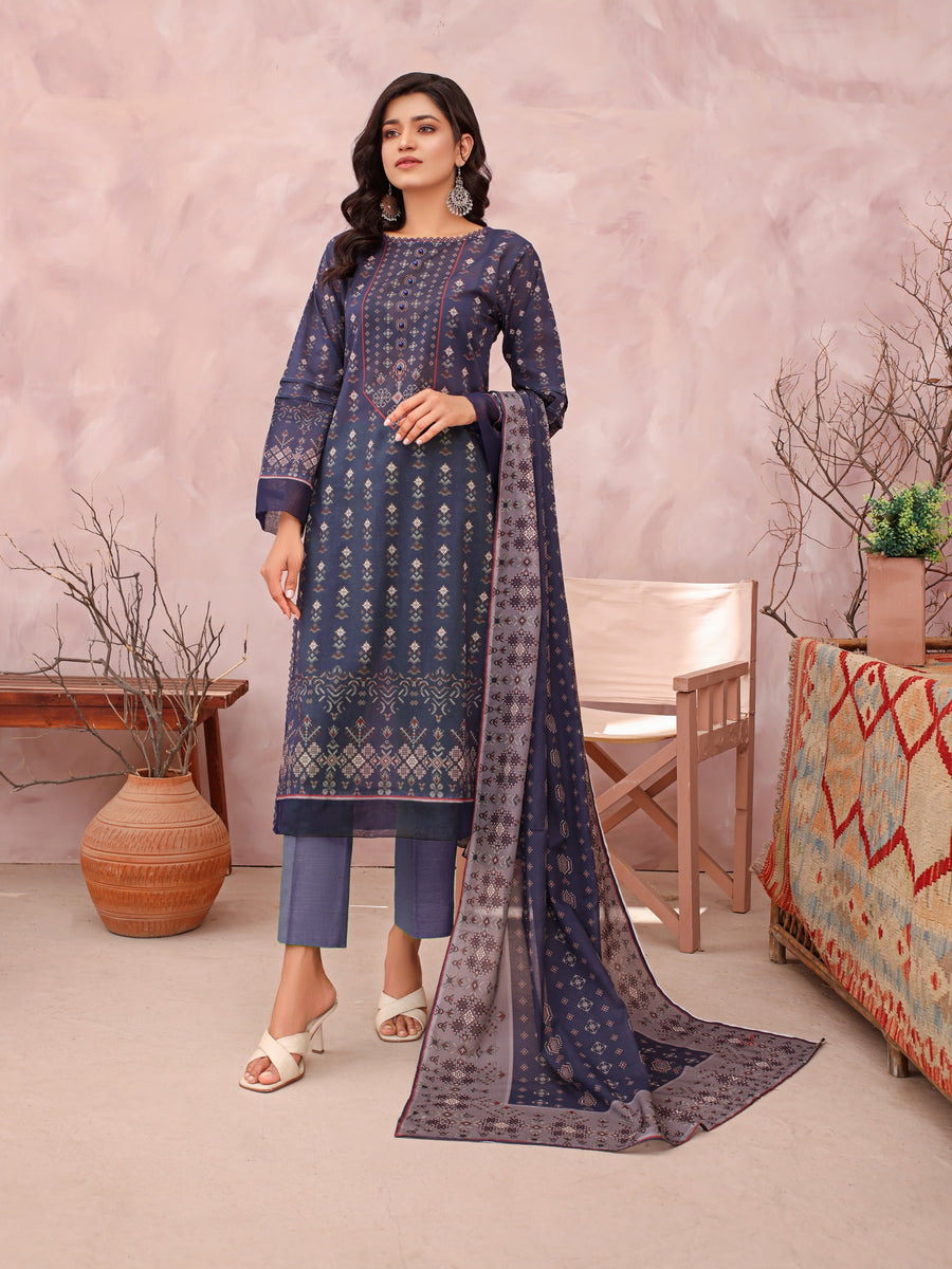 Rang e Noor by Humdum Unstitched Printed Lawn 3 Piece Suit D-02