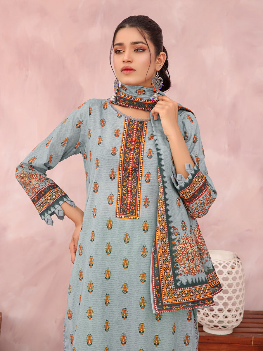 Rang e Noor by Humdum Unstitched Printed Lawn 3 Piece Suit D-08