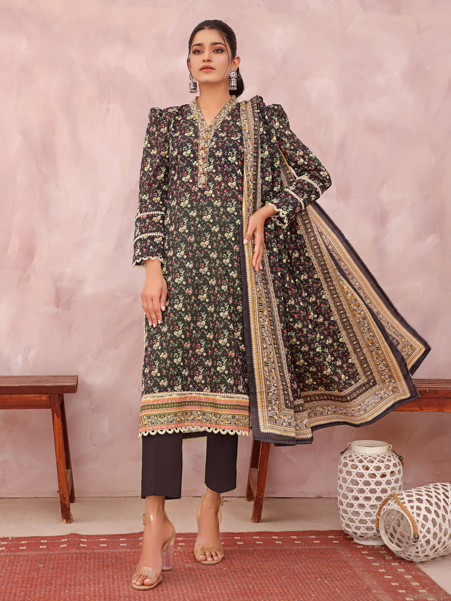 Rang e Noor by Humdum Unstitched Printed Lawn 3 Piece Suit D-09
