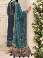 XENIA Formals Ishya Luxury Unstitched Embroidered Chiffon 3Pc 02-FAMIYA
