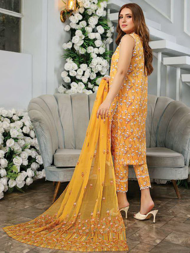 Vasl by Humdum Unstitched Embroidered Lawn 3 Piece Suit D-02