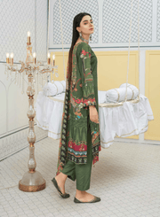 Fiza Noor Eshal Embroidered Karandi Unstitched 3Pc Suit D-02