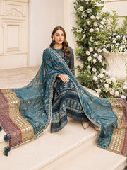 XENIA Formals Ishya Luxury Unstitched Embroidered Chiffon 3Pc 02-FAMIYA