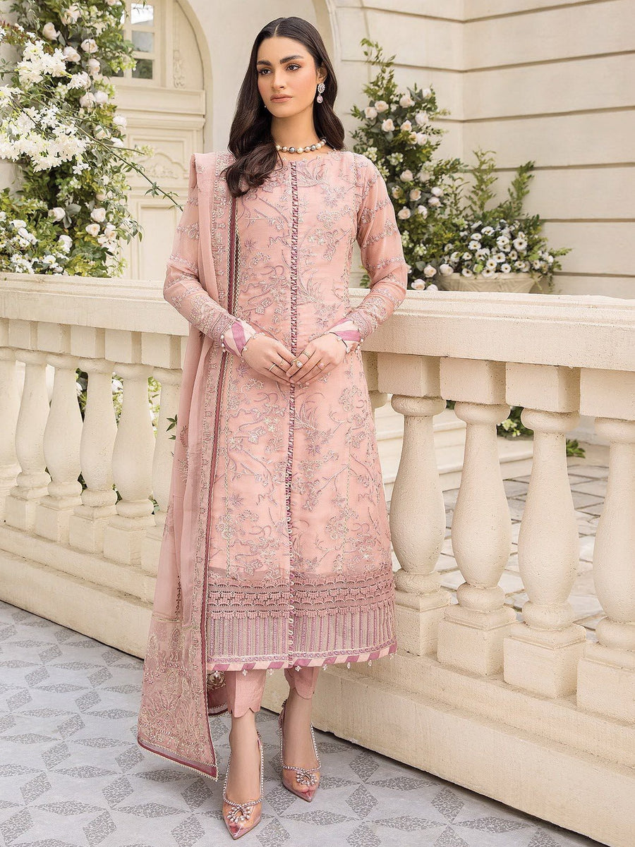 XENIA Formals Ishya Luxury Unstitched Embroidered Chiffon 3Pc 03-FARYAL