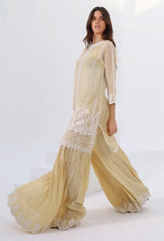 LYLA Unstitched Luxury Embroidered Cotton Net 3Pc Suit D-03