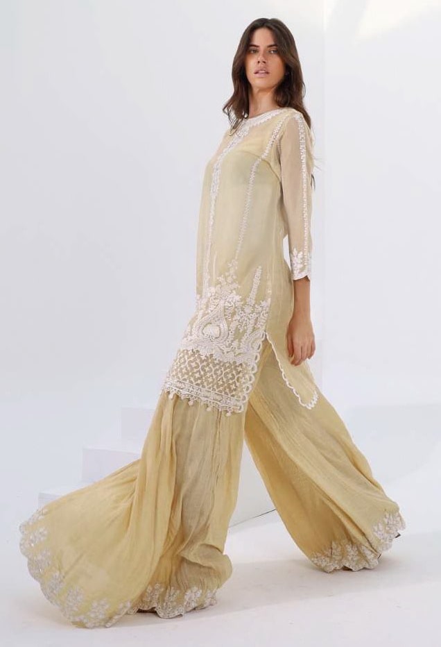 LYLA Unstitched Luxury Embroidered Cotton Net 3Pc Suit D-03
