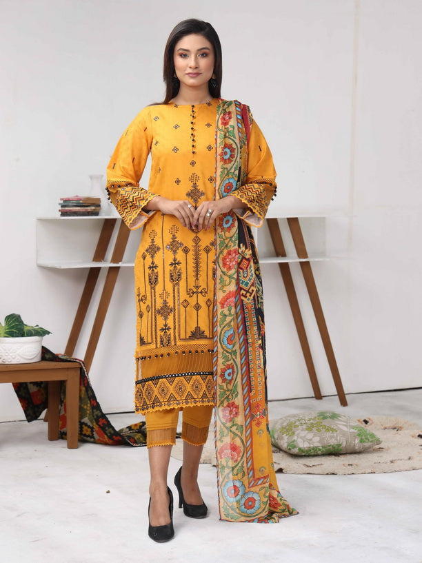 Mohini by Humdum Unstitched Embroidered Summer Lawn 3 Piece Suit D-02