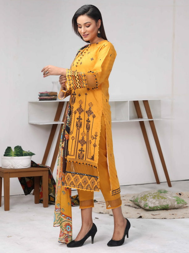 Mohini by Humdum Unstitched Embroidered Summer Lawn 3 Piece Suit D-02