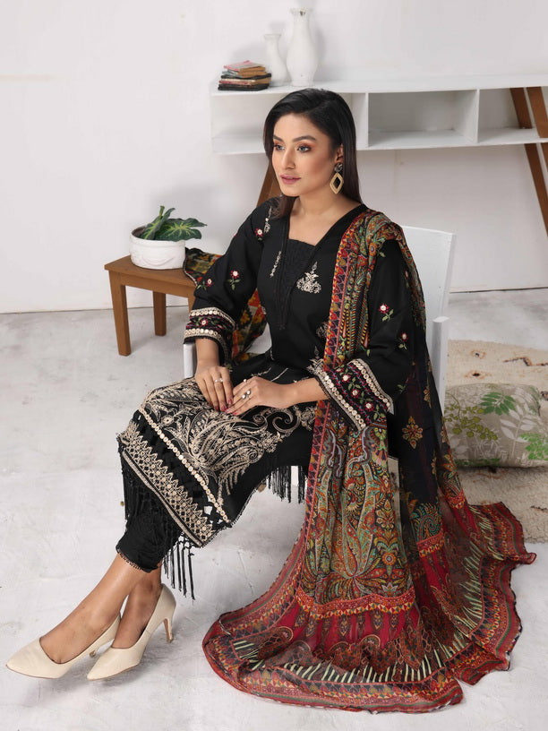 Mohini by Humdum Unstitched Embroidered Summer Lawn 3 Piece Suit D-01