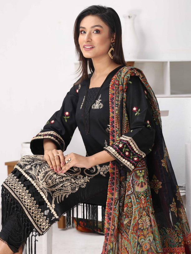 Mohini by Humdum Unstitched Embroidered Summer Lawn 3 Piece Suit D-01