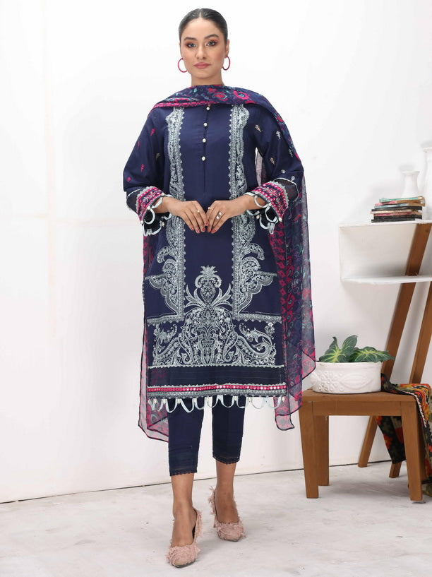 Mohini by Humdum Unstitched Embroidered Summer Lawn 3 Piece Suit D-06