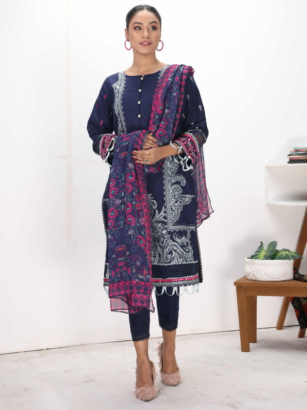 Mohini by Humdum Unstitched Embroidered Summer Lawn 3 Piece Suit D-06