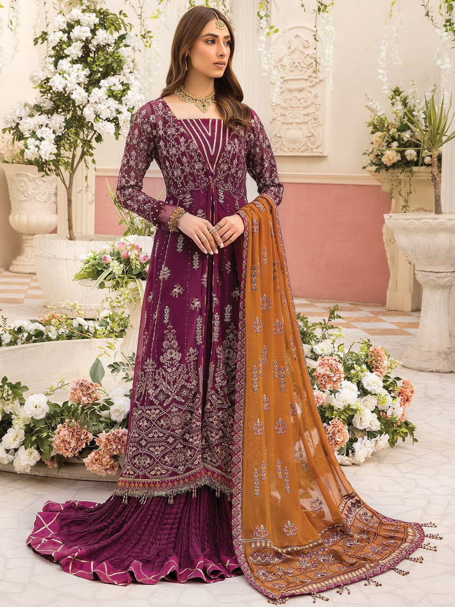 XENIA Formals Ishya Luxury Unstitched Embroidered Chiffon 3Pc 04-FEEZA