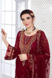 Meeral Ashna Luxury Chiffon Unstitched 3 Piece Suit 04- ELAHEH - FaisalFabrics.pk