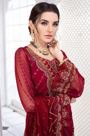 Meeral Ashna Luxury Chiffon Unstitched 3 Piece Suit 04- ELAHEH - FaisalFabrics.pk