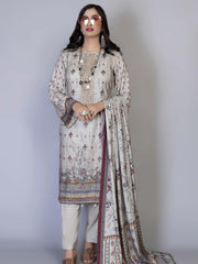 Florence Vol 04 Embroidered Staple Linen Unstitched 3Pc Suit D-04