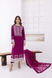 Nuriyaa Spring Summer Embroidered Lawn Pret 3 Piece Suit - Scarlet