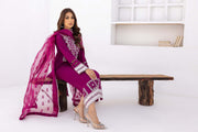 Nuriyaa Spring Summer Embroidered Lawn Pret 3 Piece Suit - Scarlet