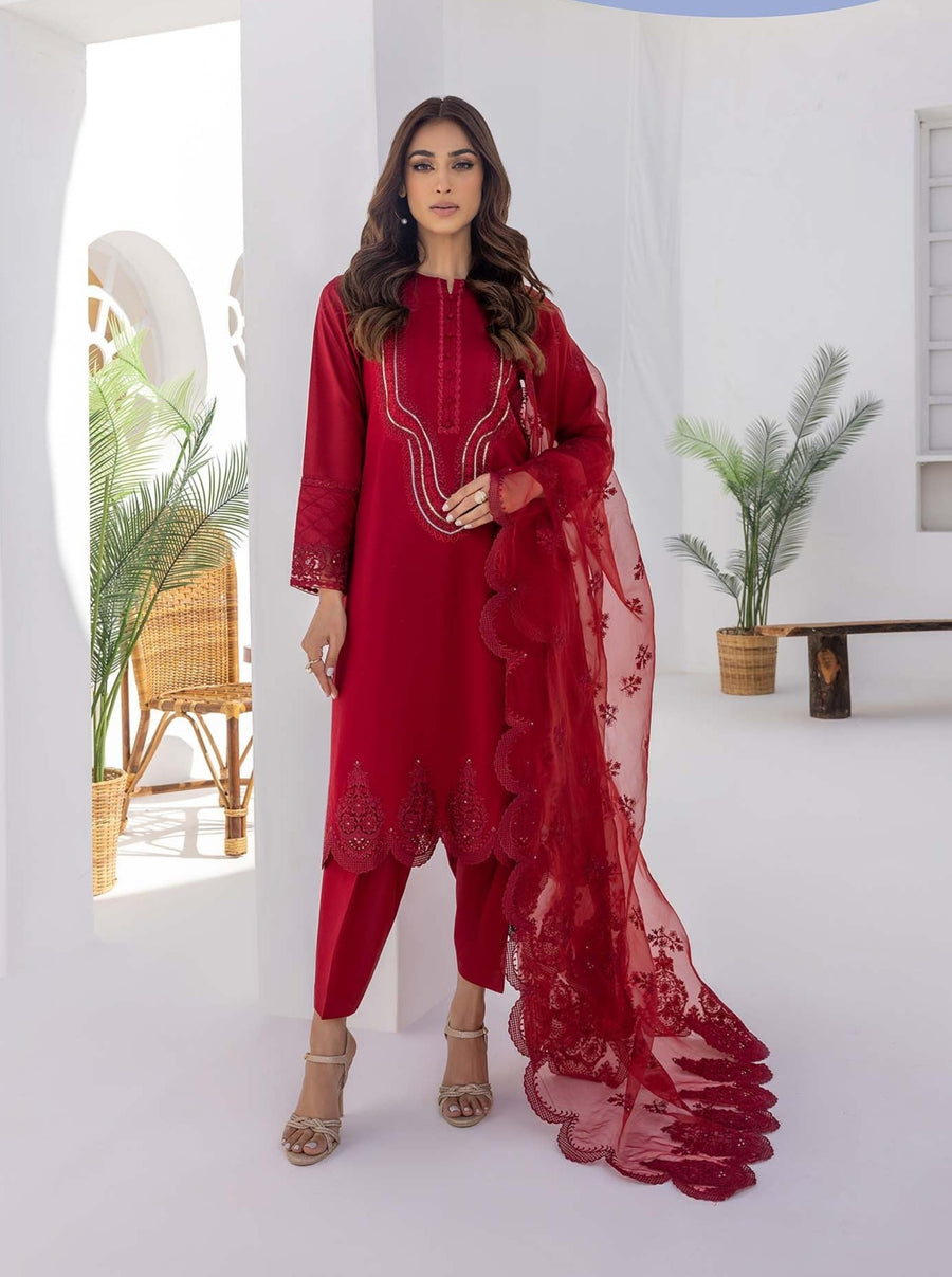 Nuriyaa Spring Summer Embroidered Lawn Pret 3 Piece Suit - Askim
