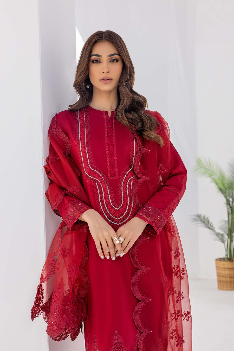 Nuriyaa Spring Summer Embroidered Lawn Pret 3 Piece Suit - Askim