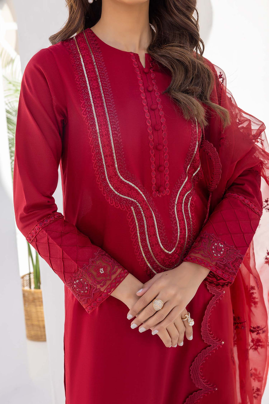 Nuriyaa Spring Summer Embroidered Lawn Pret 3 Piece Suit - Askim
