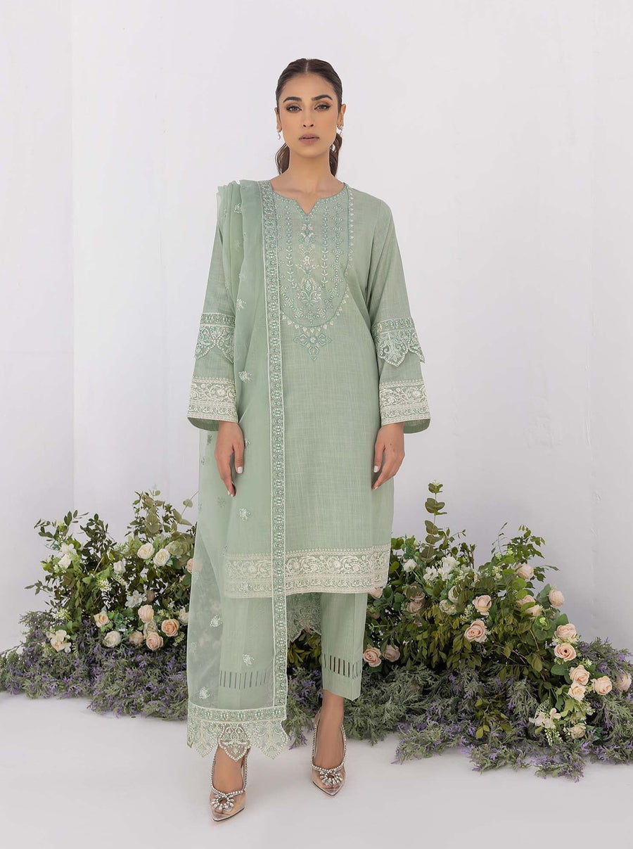 Nuriyaa Spring Summer Embroidered Lawn Pret 3 Piece Suit - Gul
