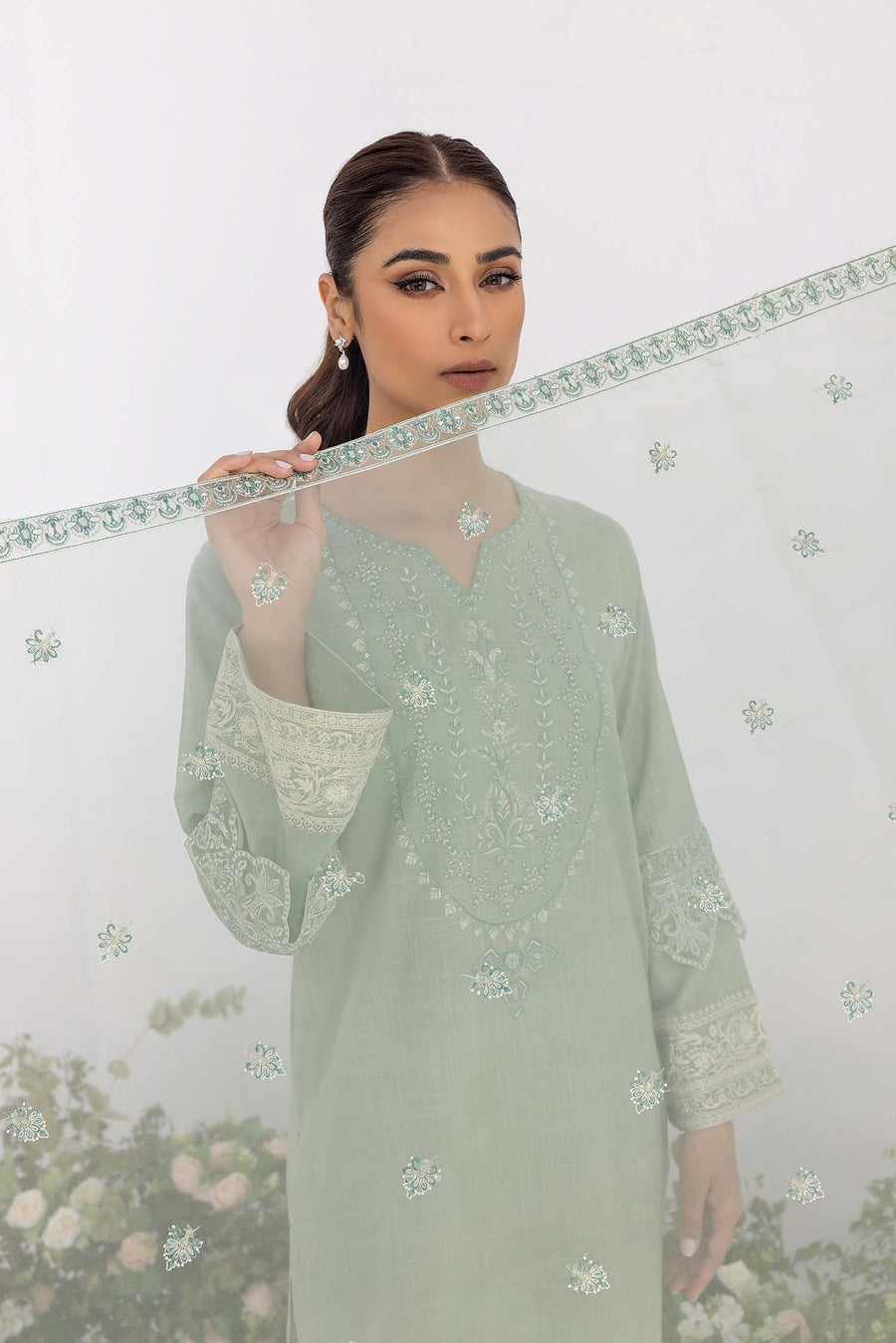 Nuriyaa Spring Summer Embroidered Lawn Pret 3 Piece Suit - Gul
