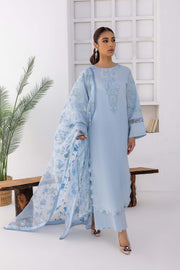 Nuriyaa Spring Summer Embroidered Lawn Pret 3 Piece Suit - Aqua