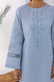 Nuriyaa Spring Summer Embroidered Lawn Pret 3 Piece Suit - Aqua