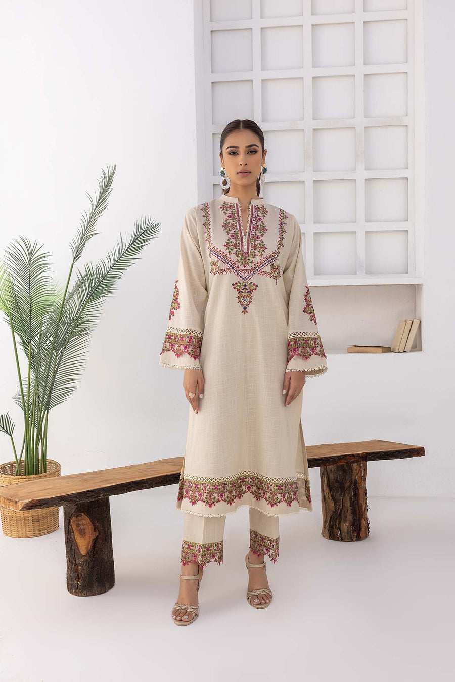 Nuriyaa Spring Summer Embroidered Lawn Pret 2 Piece Suit - Kanat