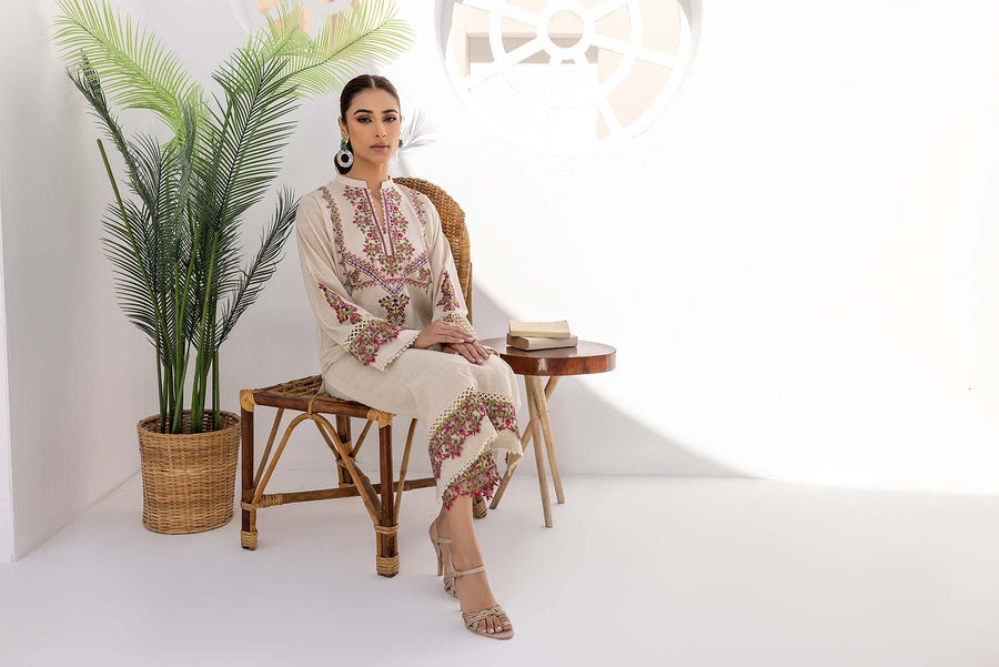 Nuriyaa Spring Summer Embroidered Lawn Pret 2 Piece Suit - Kanat