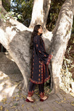 Nuriyaa Winter Pret Embroidered Shamose Silk 2 Piece Suit - Rani