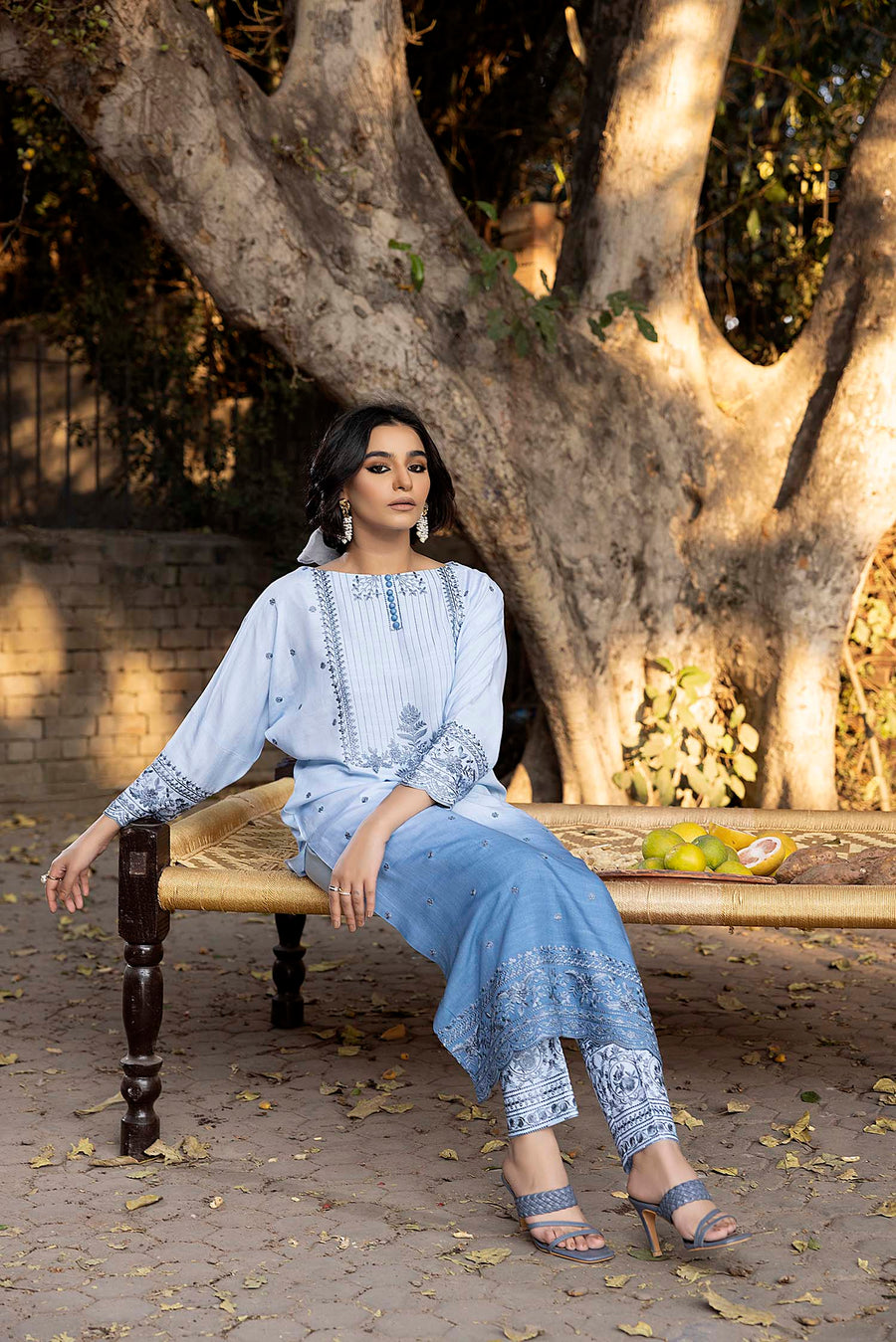 Nuriyaa Winter Pret Embroidered Linen 2 Piece Suit - Jal Pari