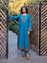 Nuriyaa Winter Pret Embroidered Khaddar 2 Piece Suit - Bia