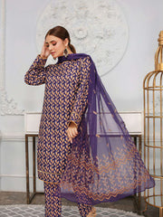 Vasl by Humdum Unstitched Embroidered Lawn 3 Piece Suit D-04
